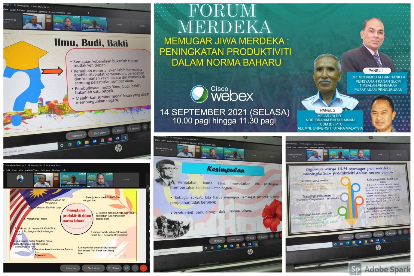 FORUM MERDEKA - MEMUGAR JIWA MERDEKA : PENINGKATAN PRODUKTIVITI DALAM NORMA BAHARU