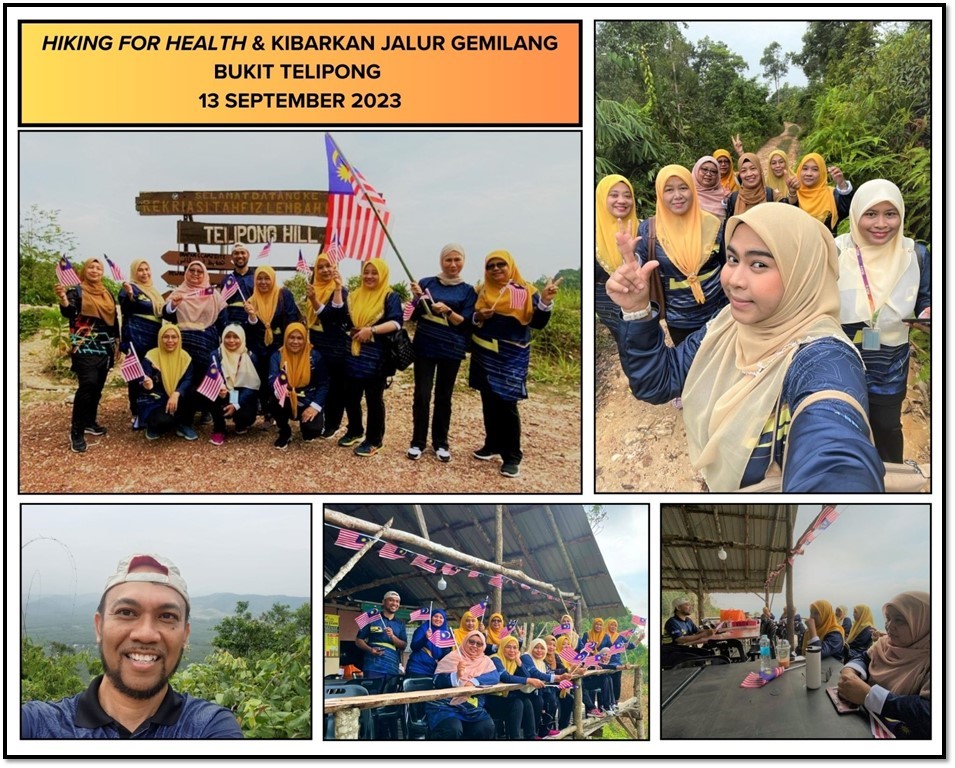 AKTIVITI HIKING FOR HEALTH DAN KIBARKAN JALUR GEMILANG DI BUKIT TELIPONG, CHANGLUN 